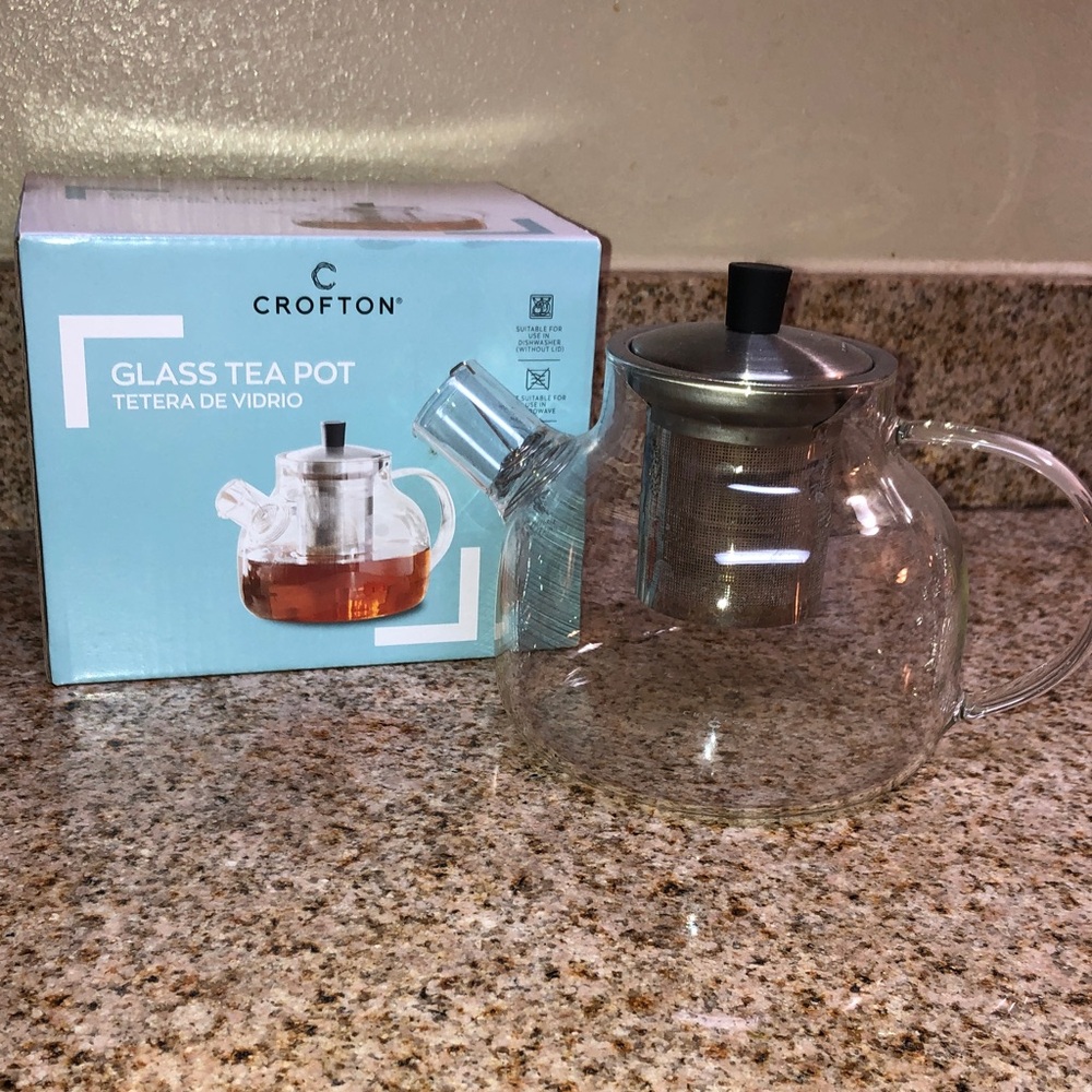 Crofton Glass Tea Pot with Stainless Infuser - Clear